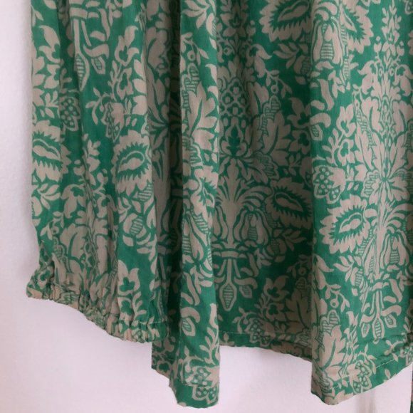 Heart Moon Star flowy green peasant top - size L - Picture 4 of 6